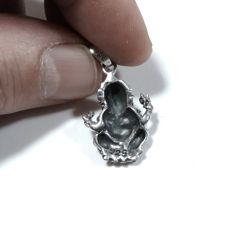 ETHNIC pendant in 925 silver with GANESH