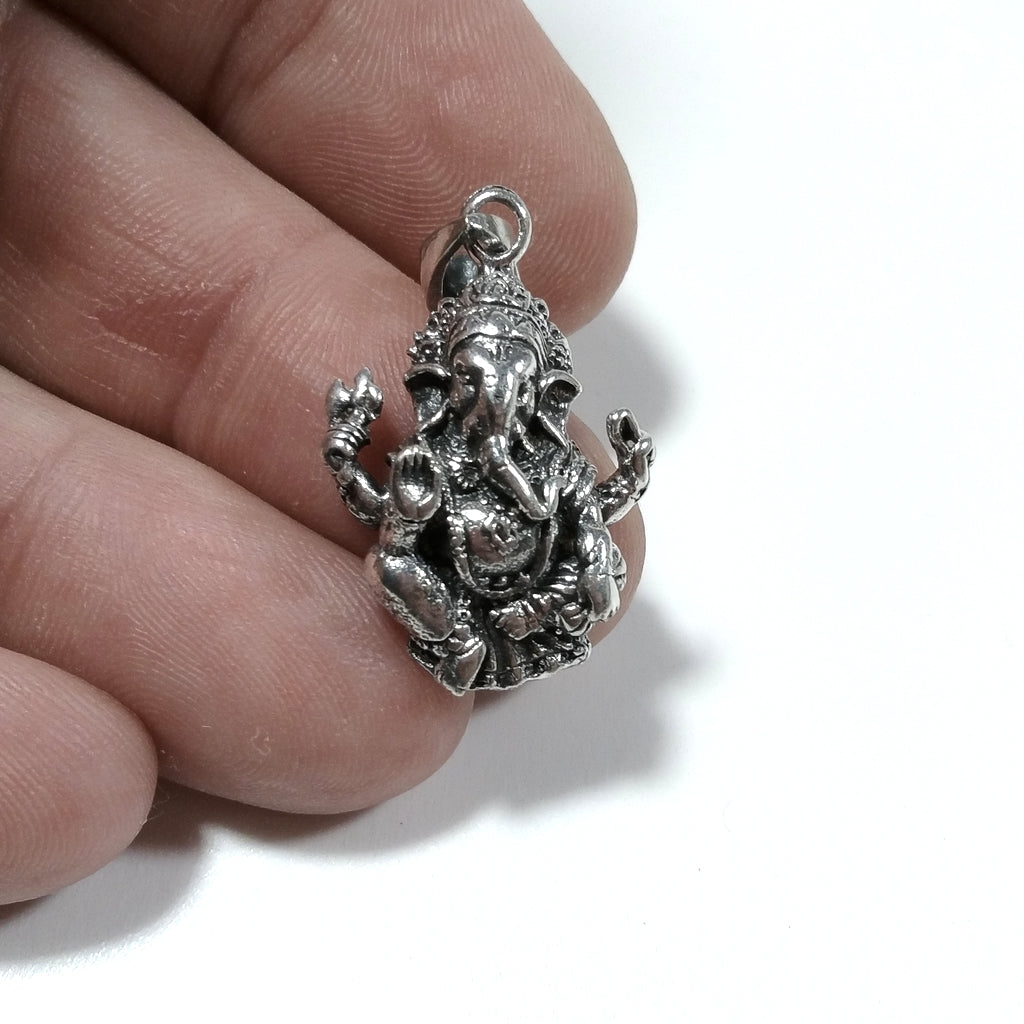 Ciondolo ETNICO in argento 925 con GANESH | GIOIELLI IN ARGENTO