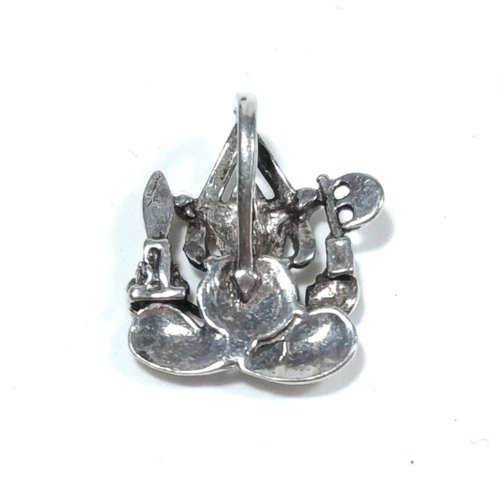 ETHNIC pendant in 925 silver with GANESH