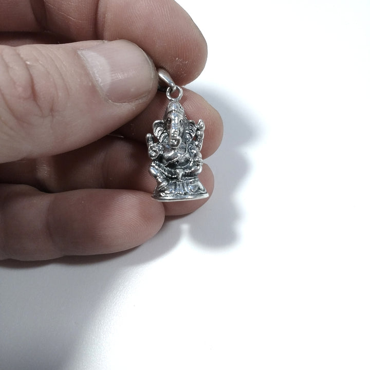 Ciondolo etnico in argento 925 con Ganesh - NIRU