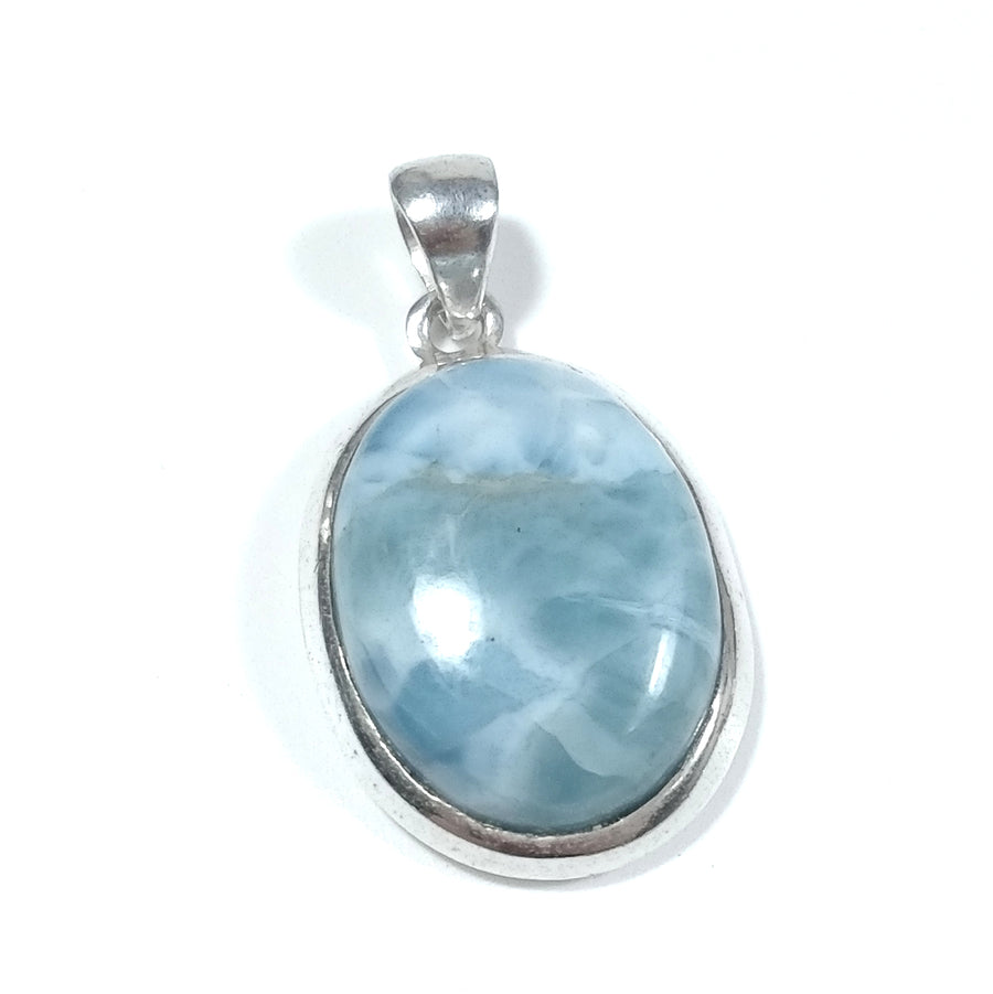 Ciondolo con pietra in argento 925 Ciondolo artigianale Larimar | GIOIELLI IN ARGENTO