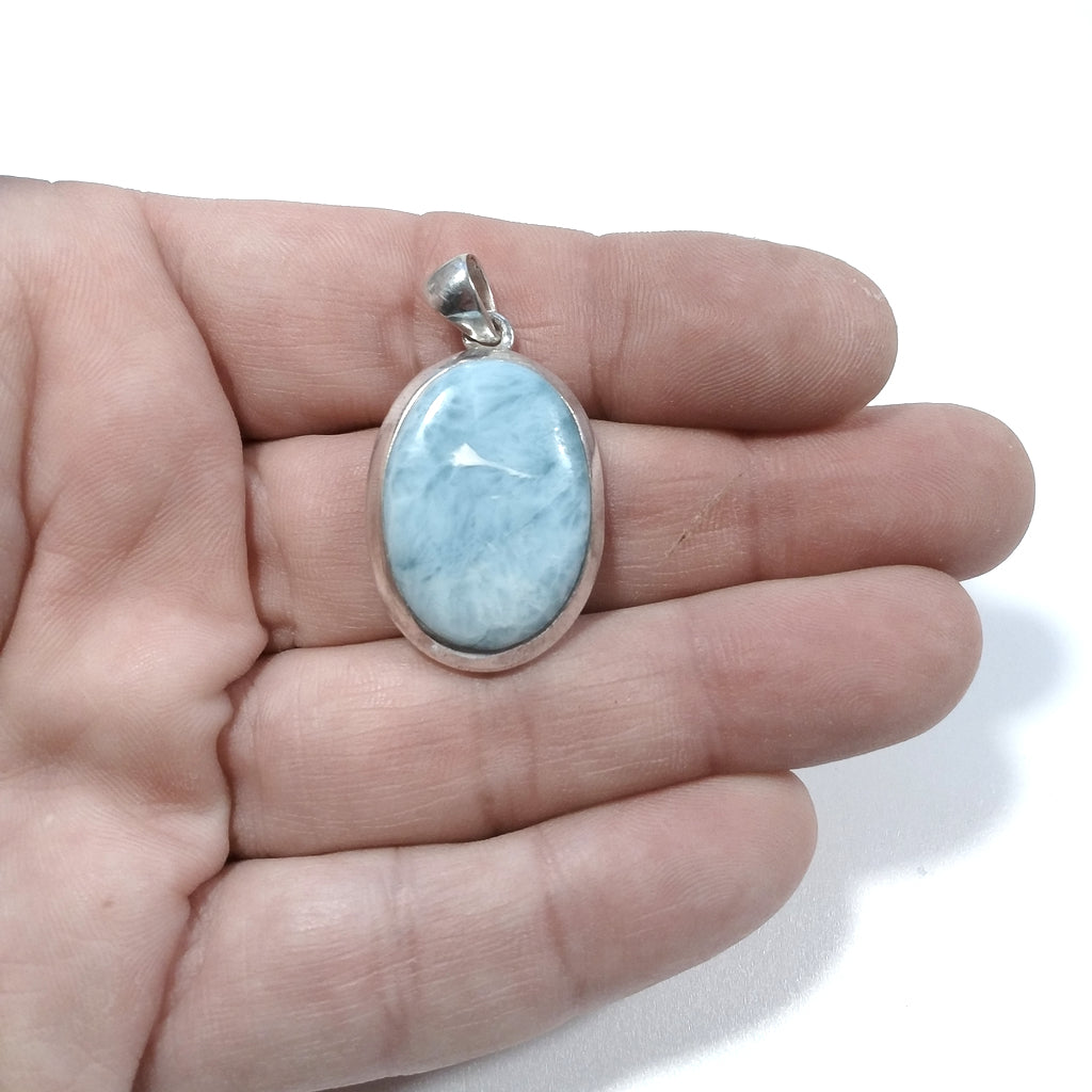 CIONDOLO PIETRA | in argento 925 con Larimar | GIOIELLI IN ARGENTO