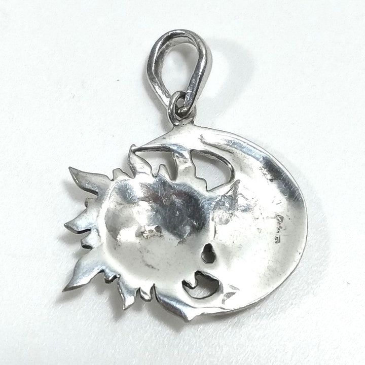 Ciondolo in argento 925 Ciondolo artigianale MEZZALUNA - SOLE | Gioielli in argento