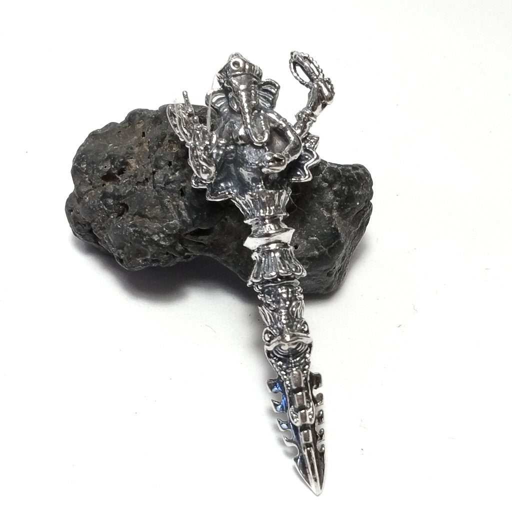 Ciondolo ETNICO in argento 925 con DORJE / VAJRA | GIOIELLI IN ARGENTO