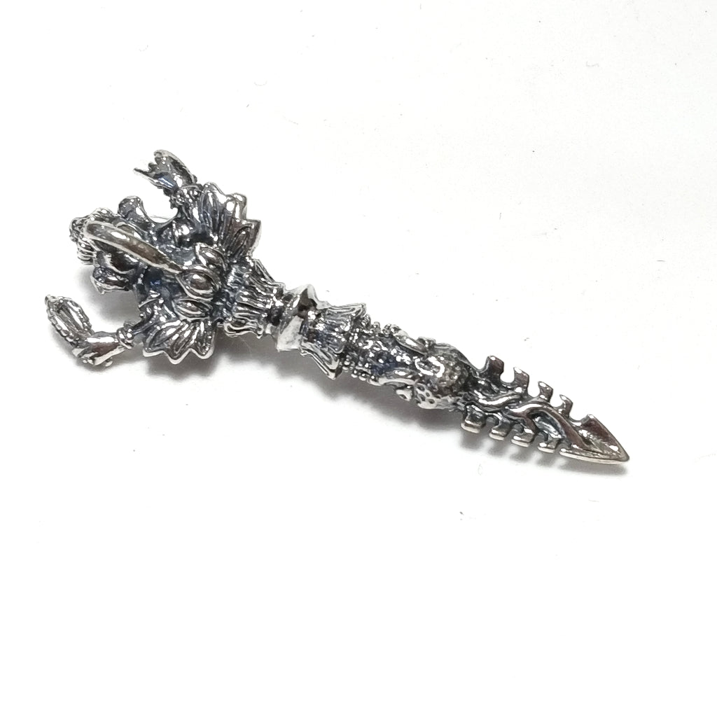 Ciondolo ETNICO in argento 925 con DORJE / VAJRA | GIOIELLI IN ARGENTO