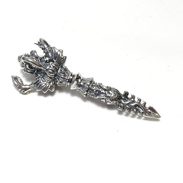 Ciondolo ETNICO in argento 925 con DORJE / VAJRA | GIOIELLI IN ARGENTO