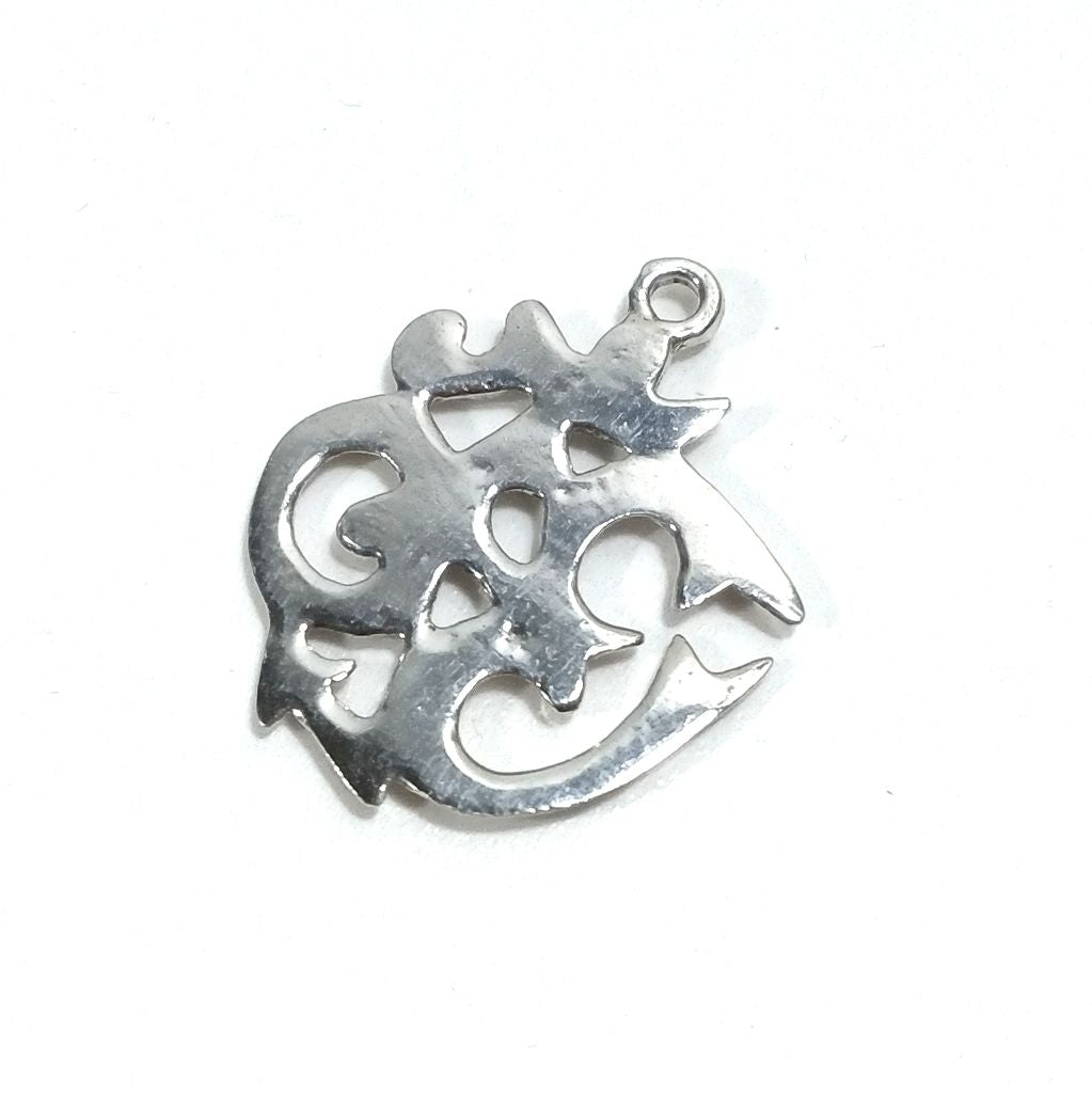 Ciondolo ETNICO in argento 925 con OM - AUM Mantra | GIOIELLI IN ARGENTO