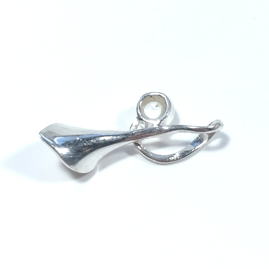 CIONDOLO FORMA CALLA in argento 925  Perla