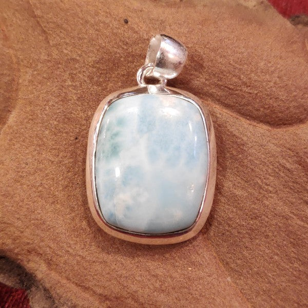 Ciondolo LARIMAR con pietra in argento 925 Ciondolo artigianale