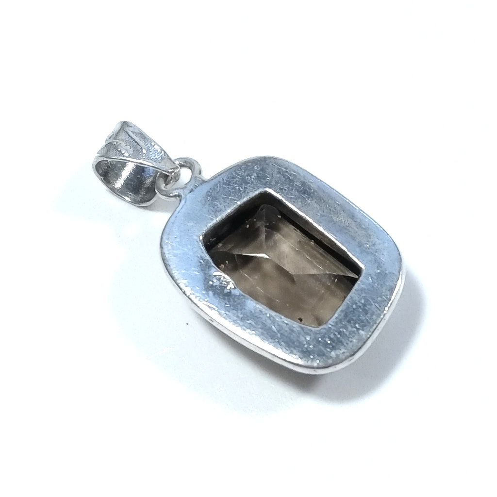 ETHNIC pendant in 925 smoky quartz silver