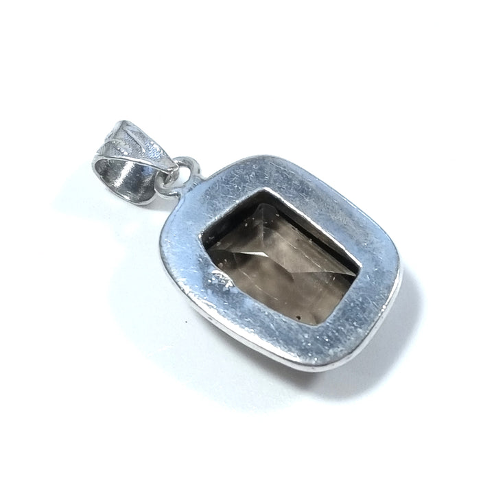 ETHNIC pendant in 925 smoky quartz silver