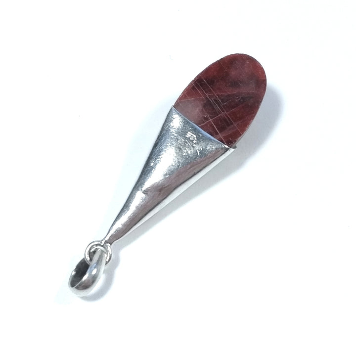 ETHNIC pendant in 925 silver with Ruby Root | SILVER JEWELRY