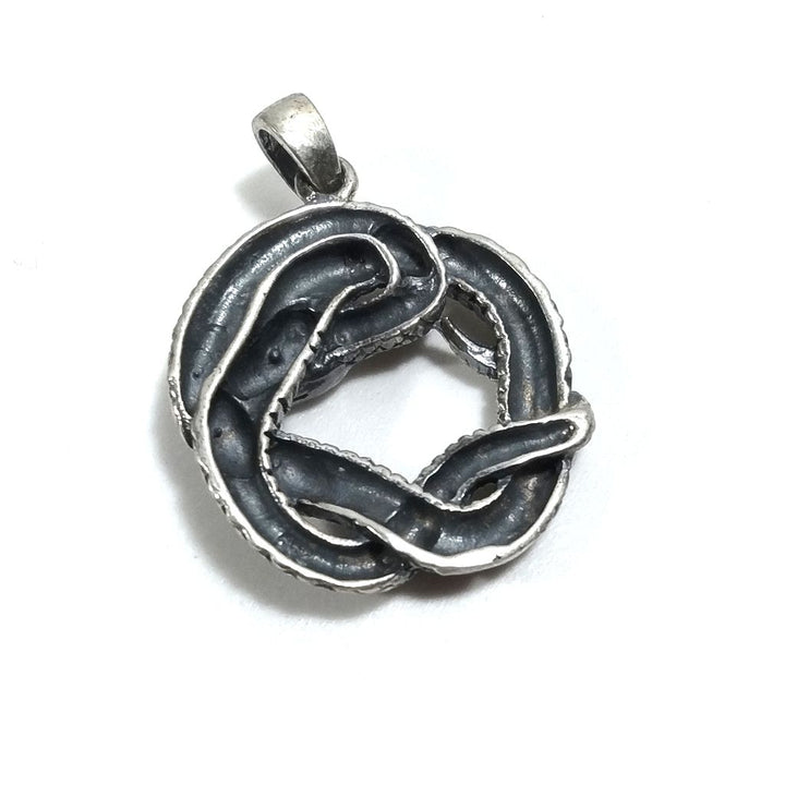 Ciondolo SERPENTE in argento 925 artigianale
