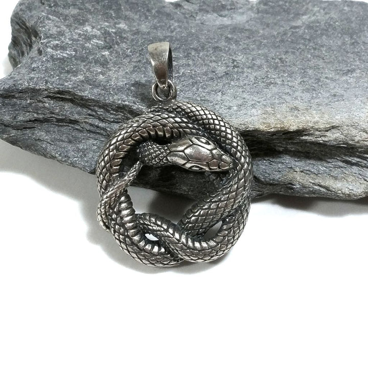 Ciondolo SERPENTE in argento 925 artigianale