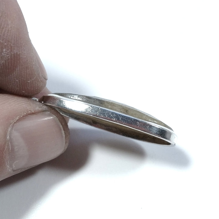 STEINANHÄNGER | in 925er Silber mit braunem Saphir | SILBERSCHMUCK