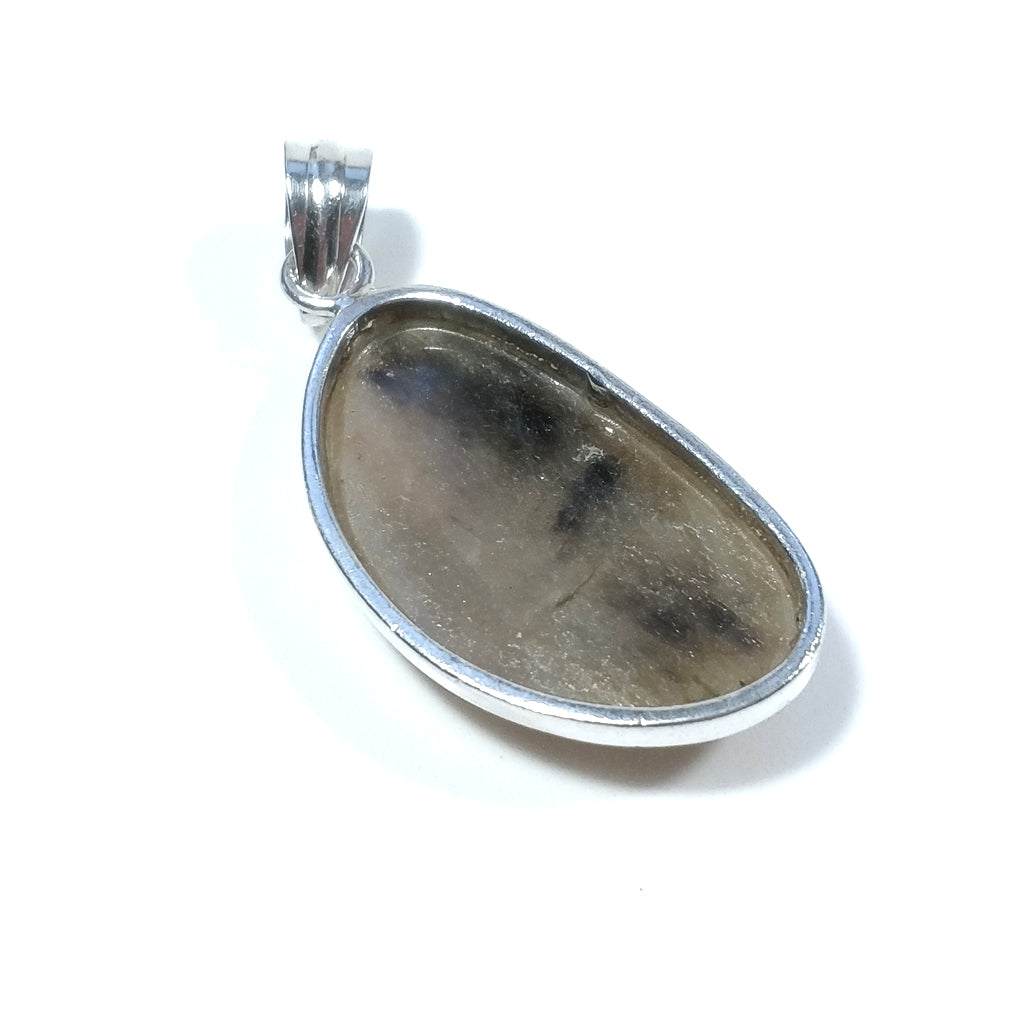 STEINANHÄNGER | in 925er Silber mit braunem Saphir | SILBERSCHMUCK