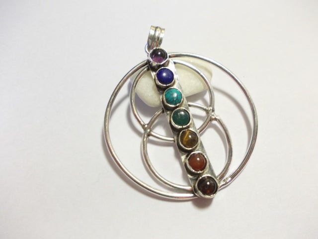 Brass/silver INFINITY CHAKRA pendant