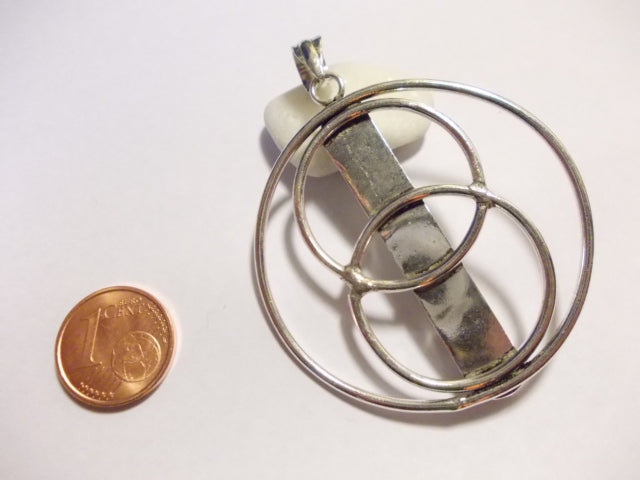 Brass/silver INFINITY CHAKRA pendant