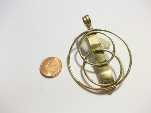 Brass/silver INFINITY CHAKRA pendant