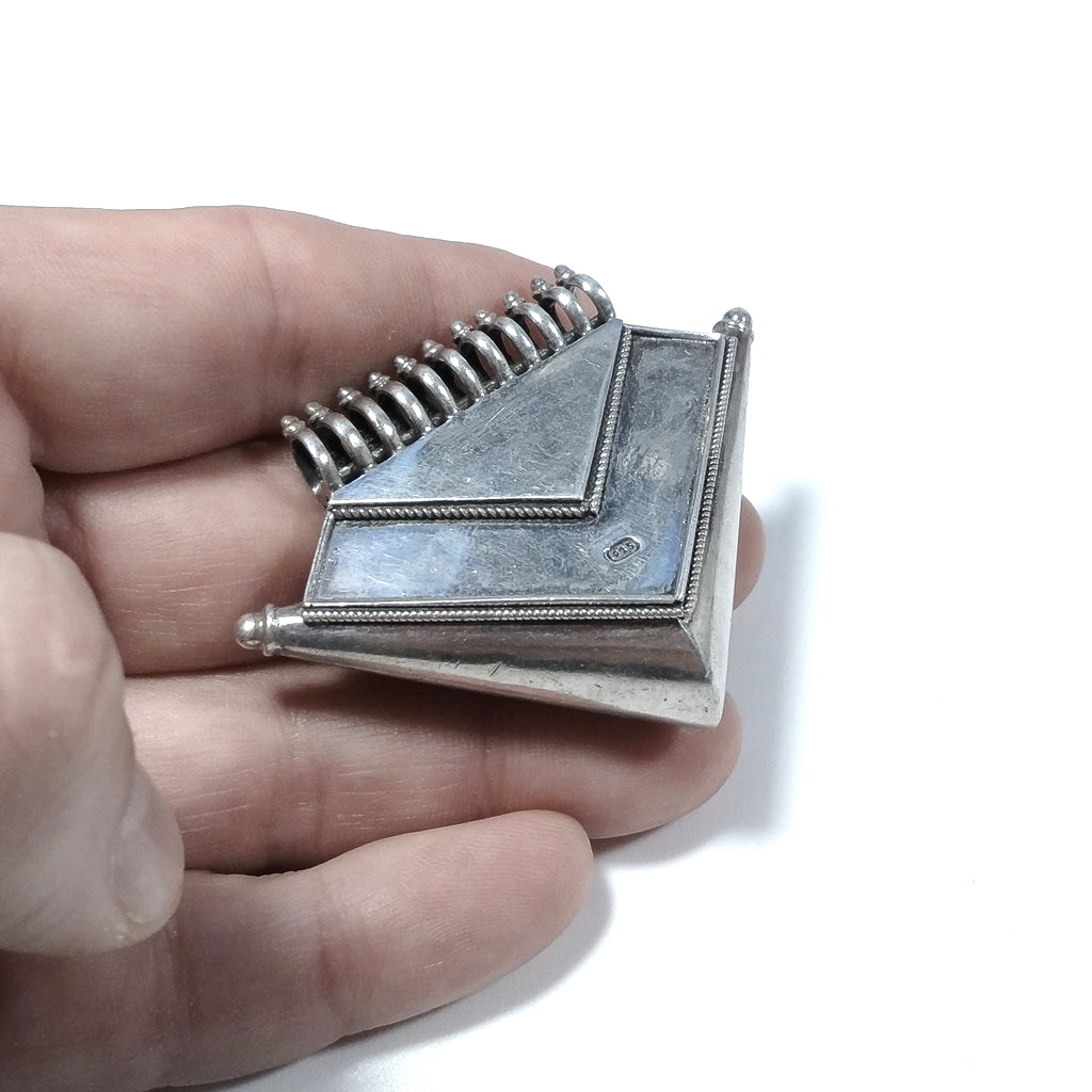 ETHNIC pendant in antique silver with ethnic ORNAMENTS | SILVER JEWELRY