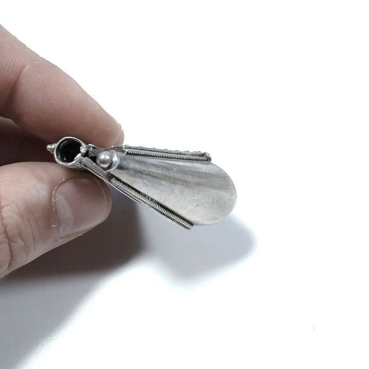 ETHNIC pendant in antique silver with ethnic ORNAMENTS | SILVER JEWELRY