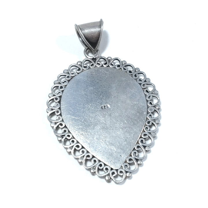 Ciondolo etnico in argento antico decorato - MUDPAR