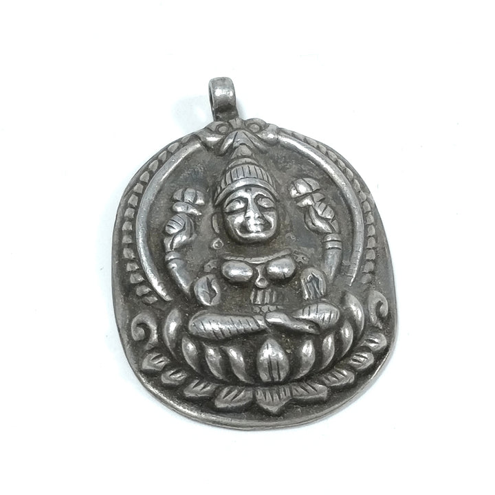 ETHNIC pendant in antique silver with LAKSHMI | ETHNIC JEWELRY