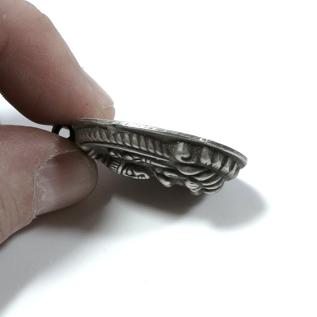 ETHNIC pendant in antique silver with LAKSHMI | ETHNIC JEWELRY