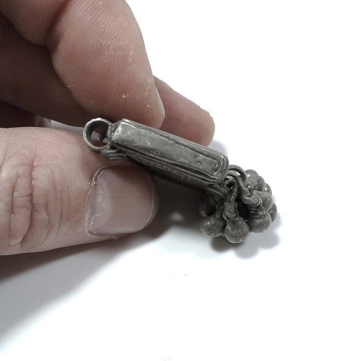 ETHNIC pendant in antique silver with PRAYER BOX