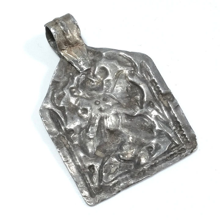 ETHNIC pendant in antique silver with DURGA