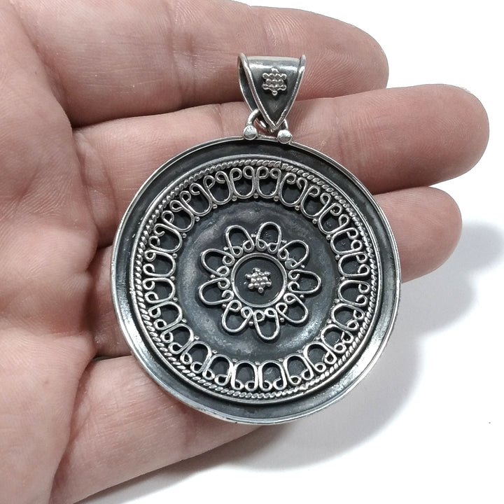 Ciondolo artigianale in argento 925 ORNAMENTI etnici | GIOIELLI ETNICI