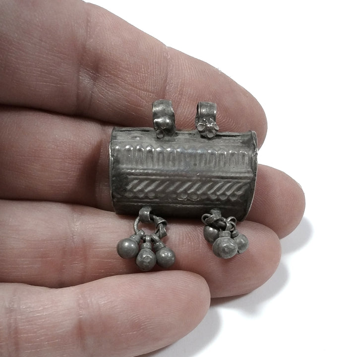 Ciondolo ETNICO in argento antico con PORTA PREGHIERE | GIOIELLI ETNICI
