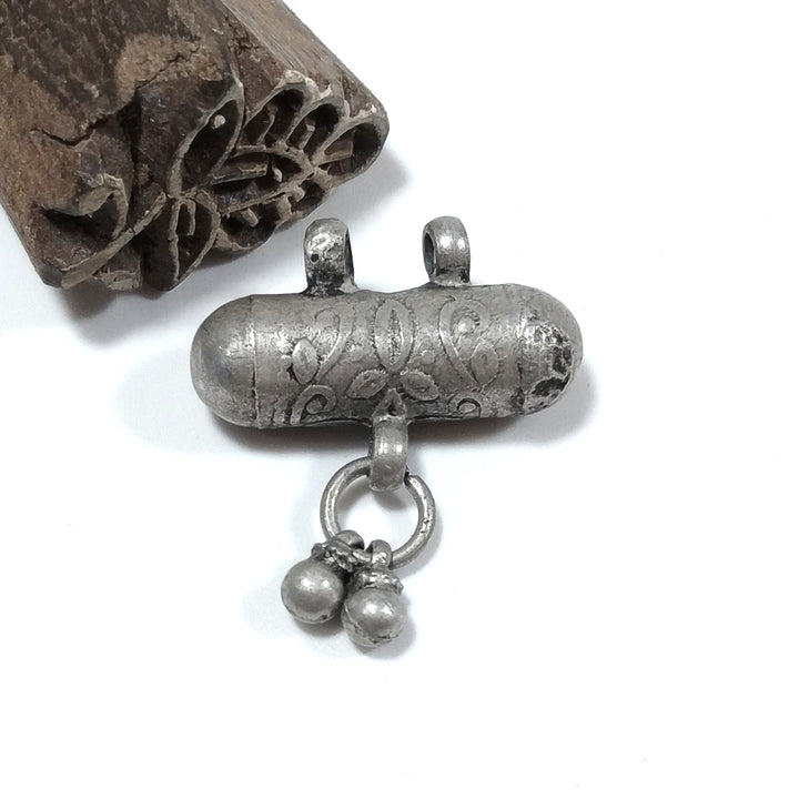 Ciondolo ETNICO in argento antico con PORTA PREGHIERE | GIOIELLI ETNICI