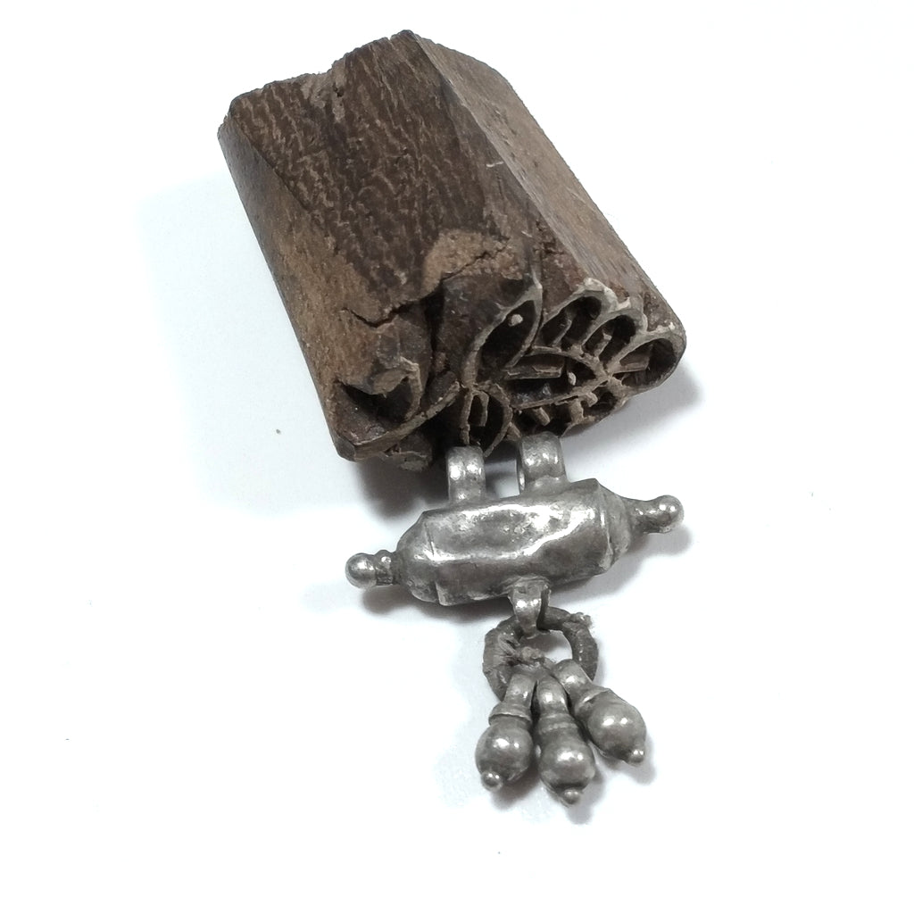 ETHNIC pendant in antique silver with PRAYER BOX