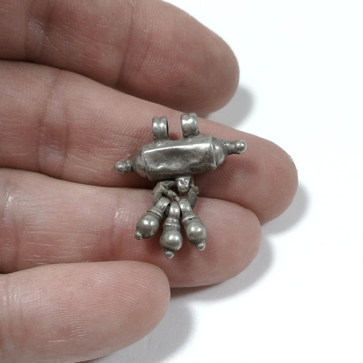 ETHNIC pendant in antique silver with PRAYER BOX