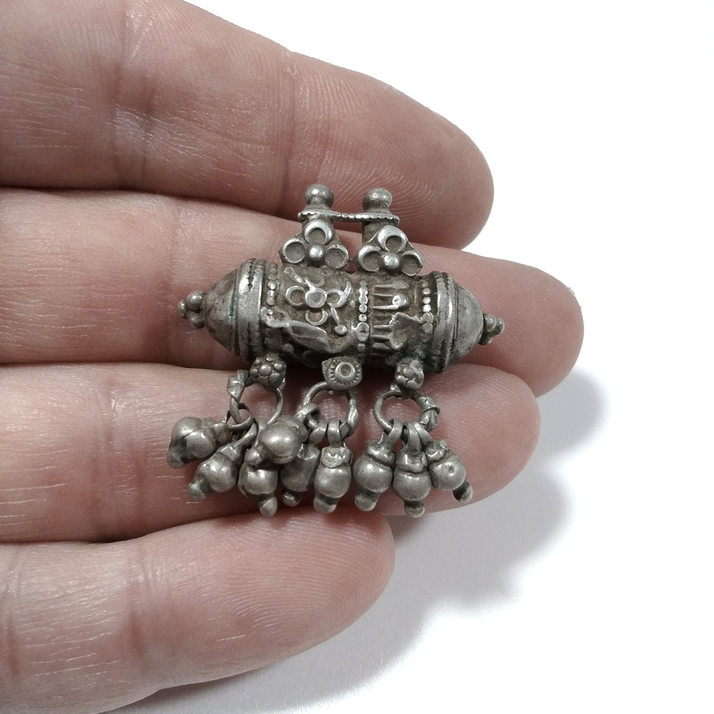 Ciondolo ETNICO in argento antico con PORTA PREGHIERE | GIOIELLI ETNICI