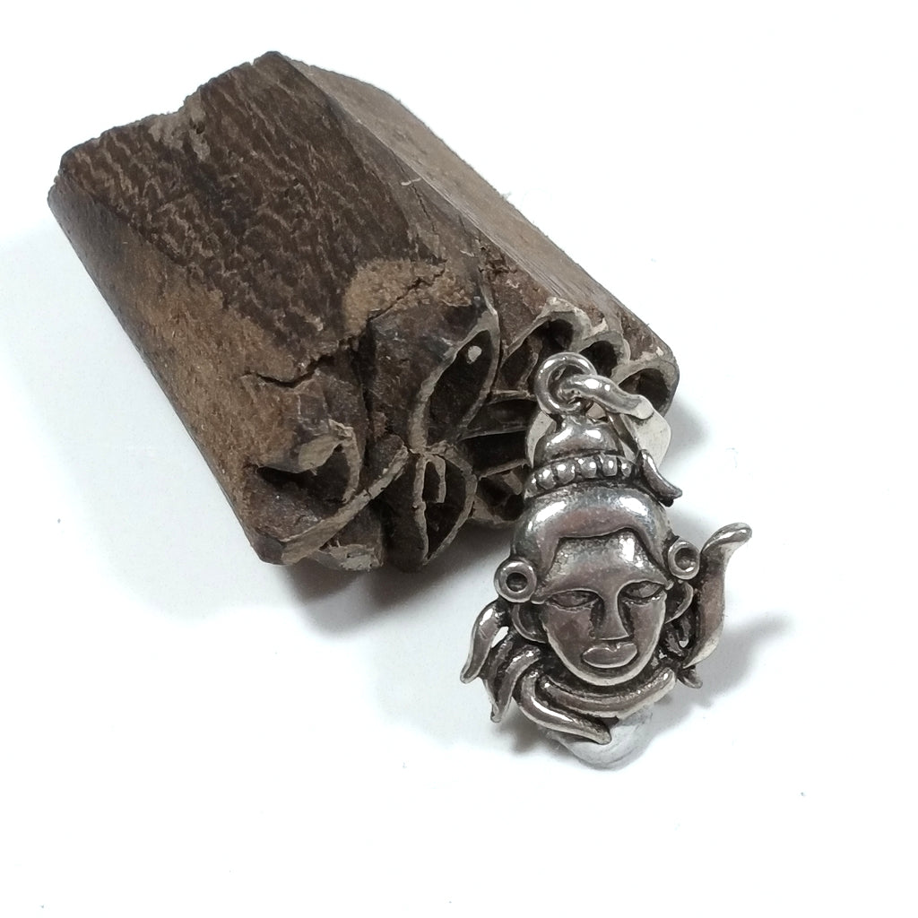 ETHNIC pendant in 925 silver with SHIVA