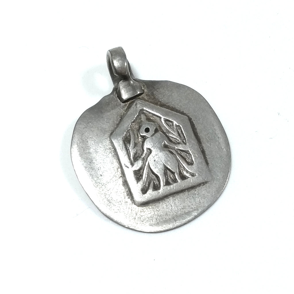 ETHNIC pendant in antique silver with SHIVA