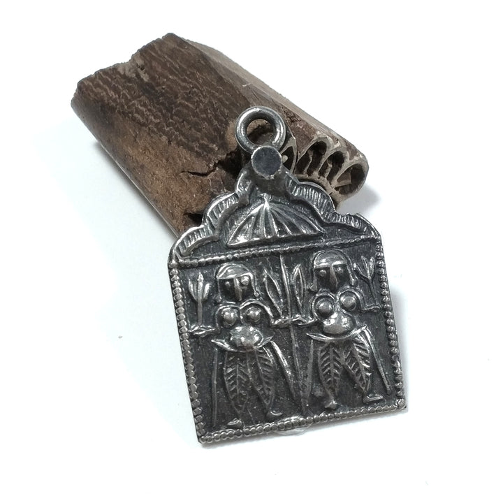 ETHNIC pendant in antique silver with SHIVA