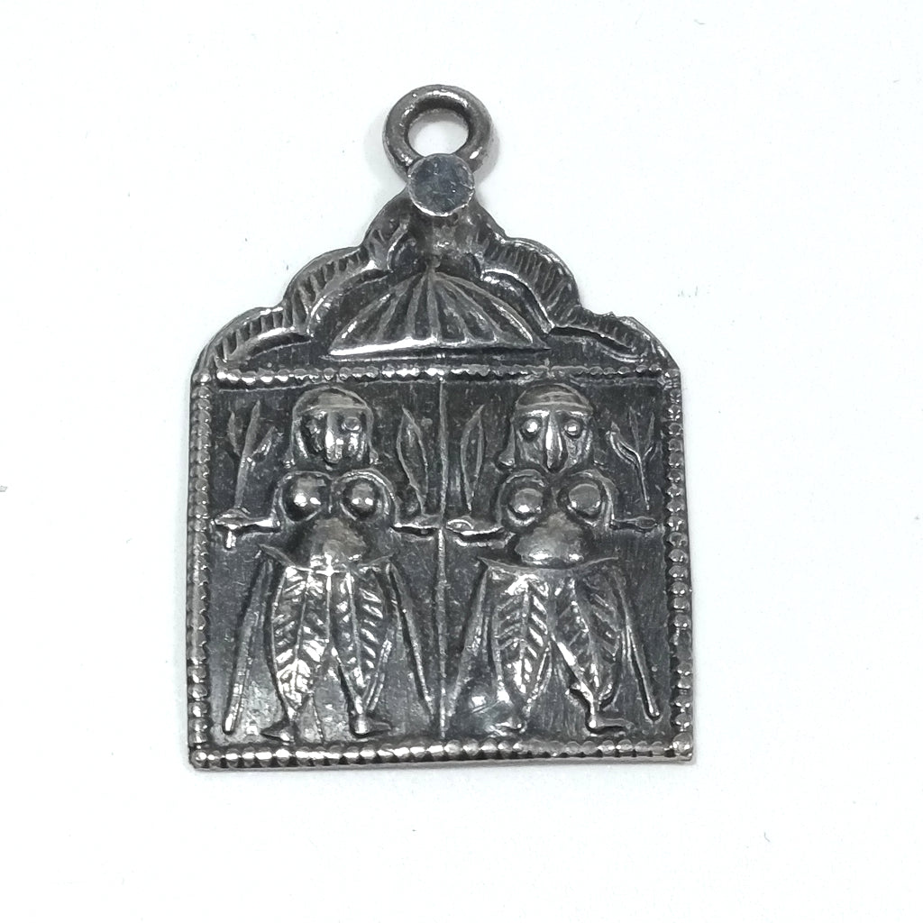 ETHNIC pendant in antique silver with SHIVA