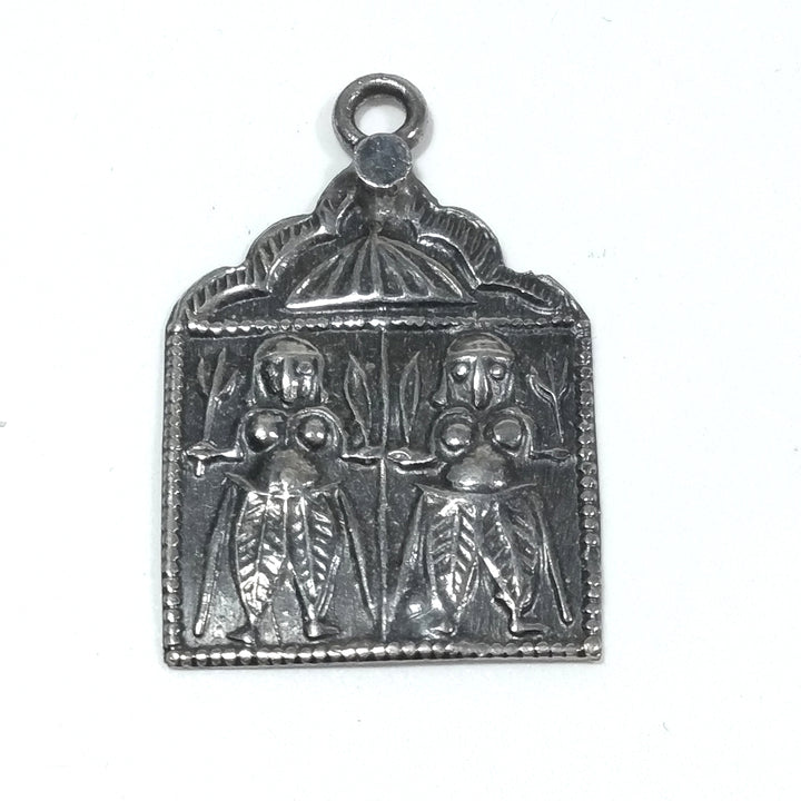 ETHNIC pendant in antique silver with SHIVA