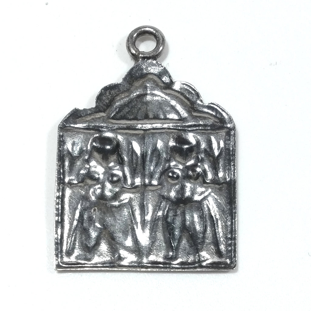 ETHNIC pendant in antique silver with SHIVA