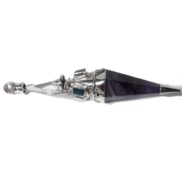 Ciondolo artigianale in argento 925 Ciondolo artigianale Ametista | GIOIELLI ETNICI | Pendolo