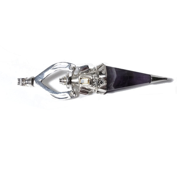 Ciondolo artigianale in argento 925 Ciondolo artigianale Ametista | GIOIELLI ETNICI | Pendolo