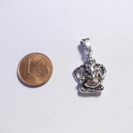 GANESH pendant in 925 silver - sitting