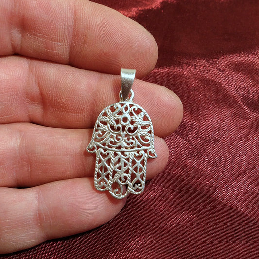 Ciondolo mano di Fatima in argento 925 - BASNA
