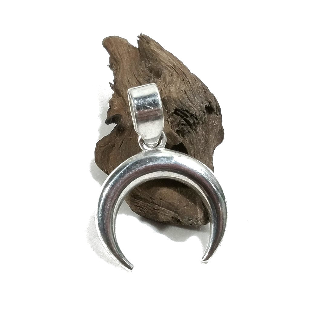 Ciondolo in argento 925 Ciondolo artigianale MEZZALUNA | Gioielli in argento