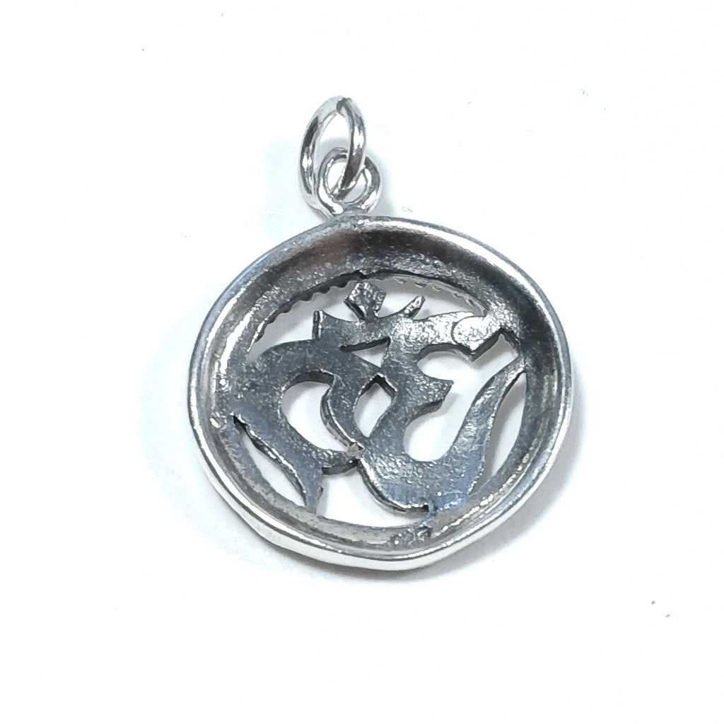 ETHNIC pendant in 925 silver with OM - AUM Mantra