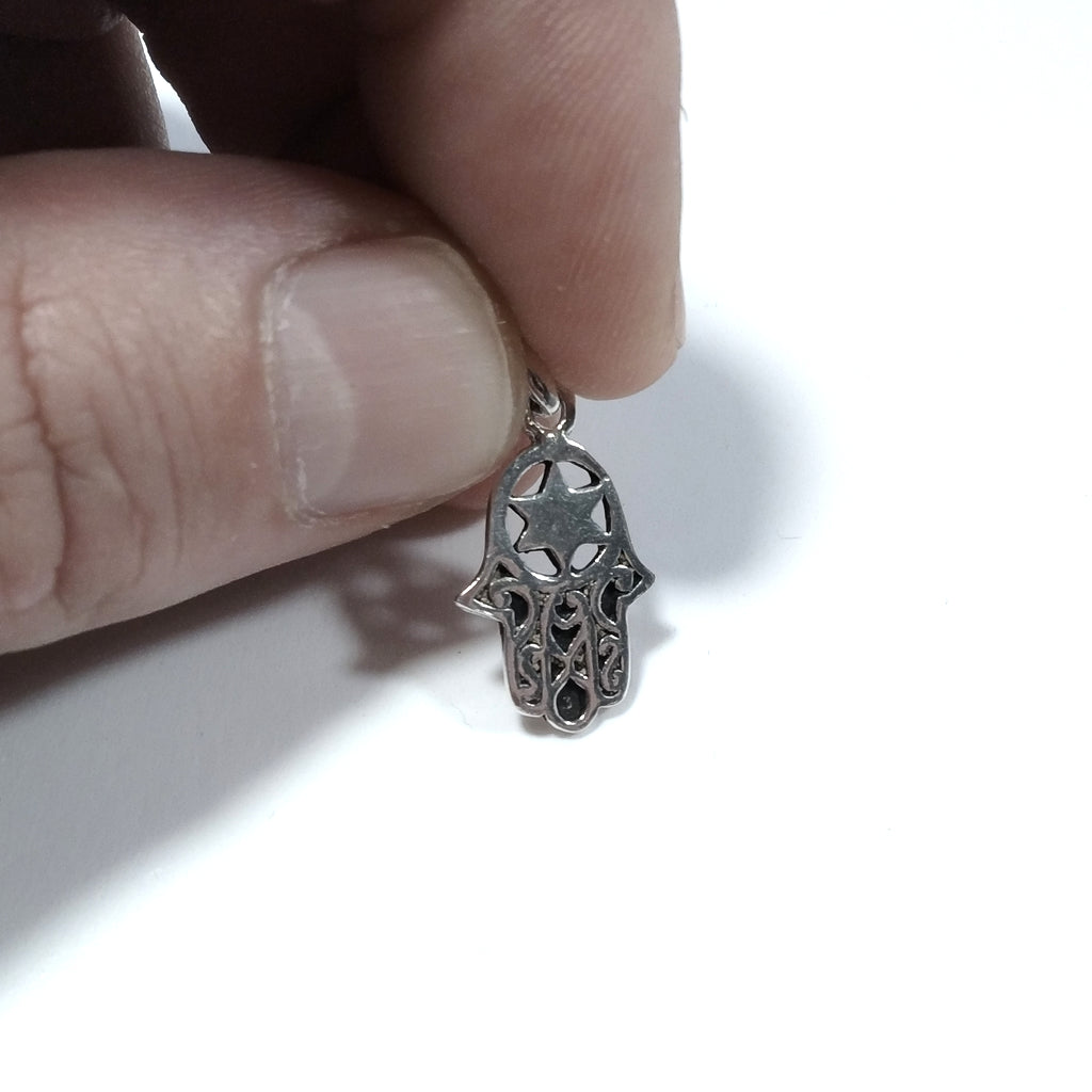 Ciondolo ETNICO in argento 925 con MANO DI FATIMA | GIOIELLI IN ARGENTO