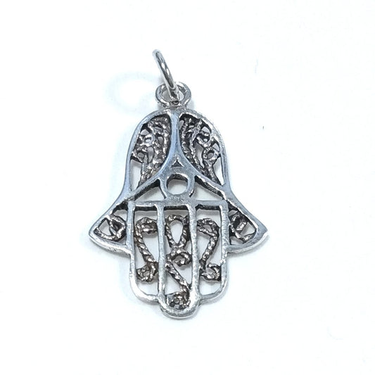Ciondolo ETNICO in argento 925 con MANO DI FATIMA | GIOIELLI IN ARGENTO